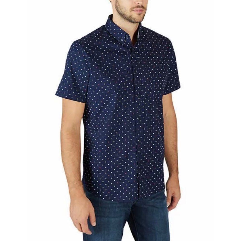 Lee Mens Short Sleeve Button Down Stretch Woven shirt. 615